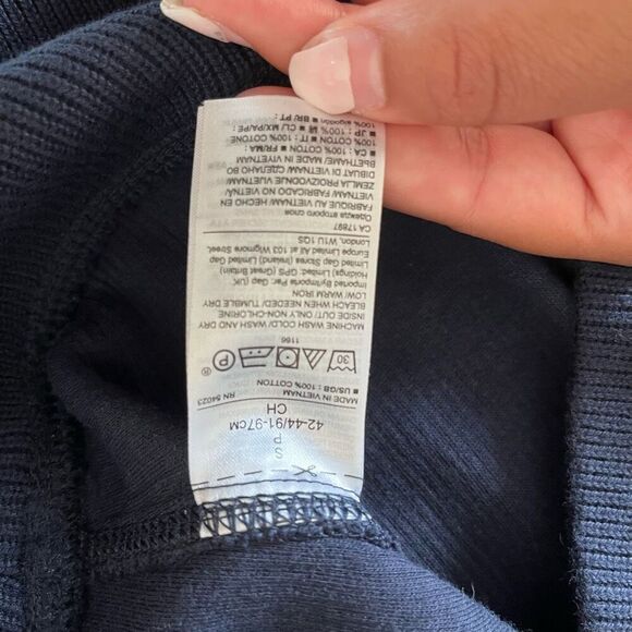 Banana Republic Sweater Men's Small Blue Knit Long Sleeve Mock Neck Pullover - Picture 4 of 5